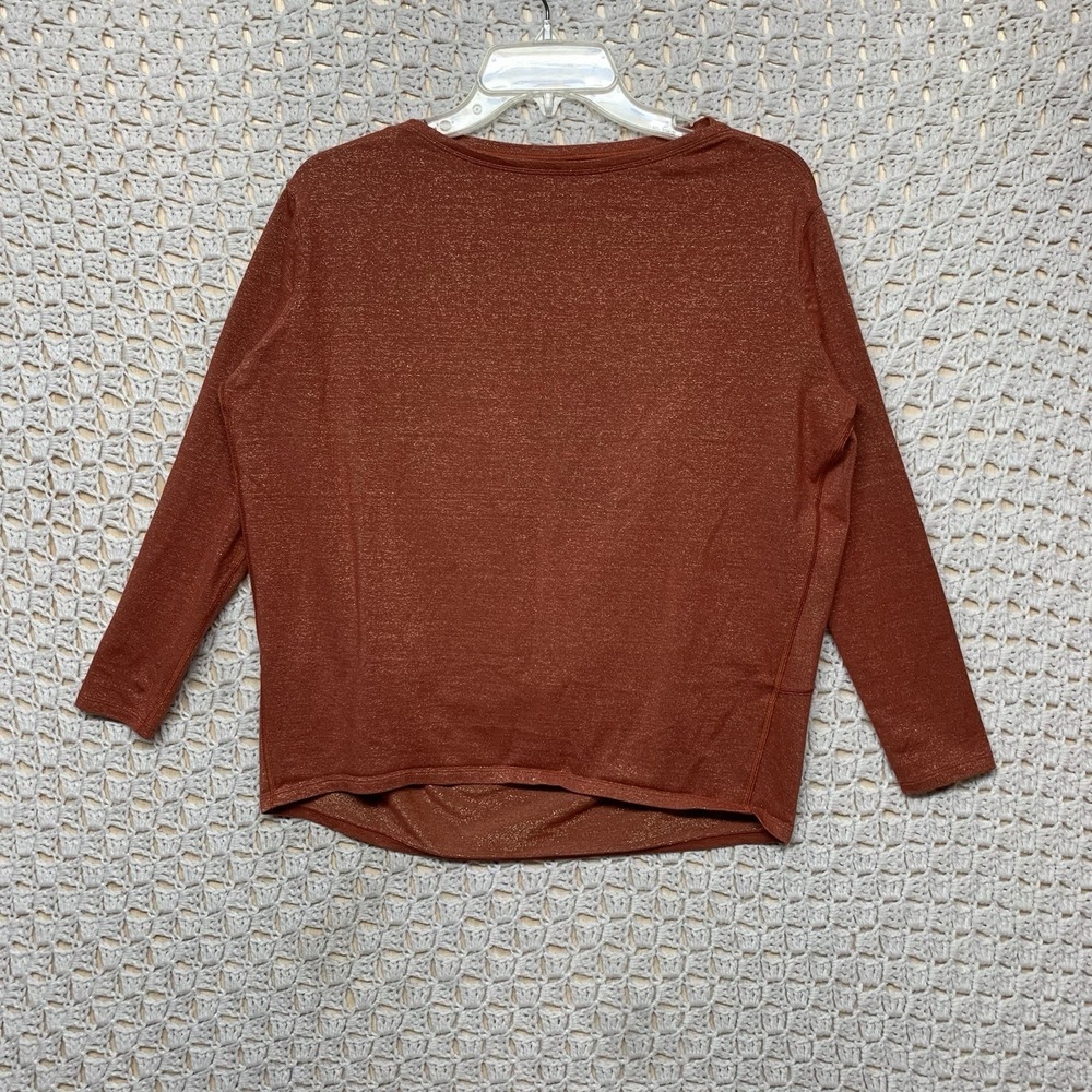 Lululemon Back in Action Long Sleeve Shirt Women Size 6 Spark Cayenne Top Blouse